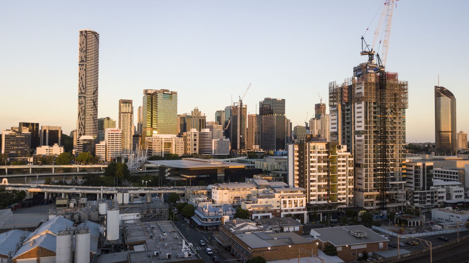 DJI FC220 sample photo. City, bridge, construction photography