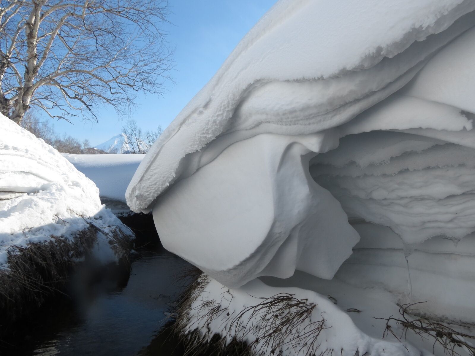 Canon PowerShot SX40 HS sample photo. Snow, winter, creek photography
