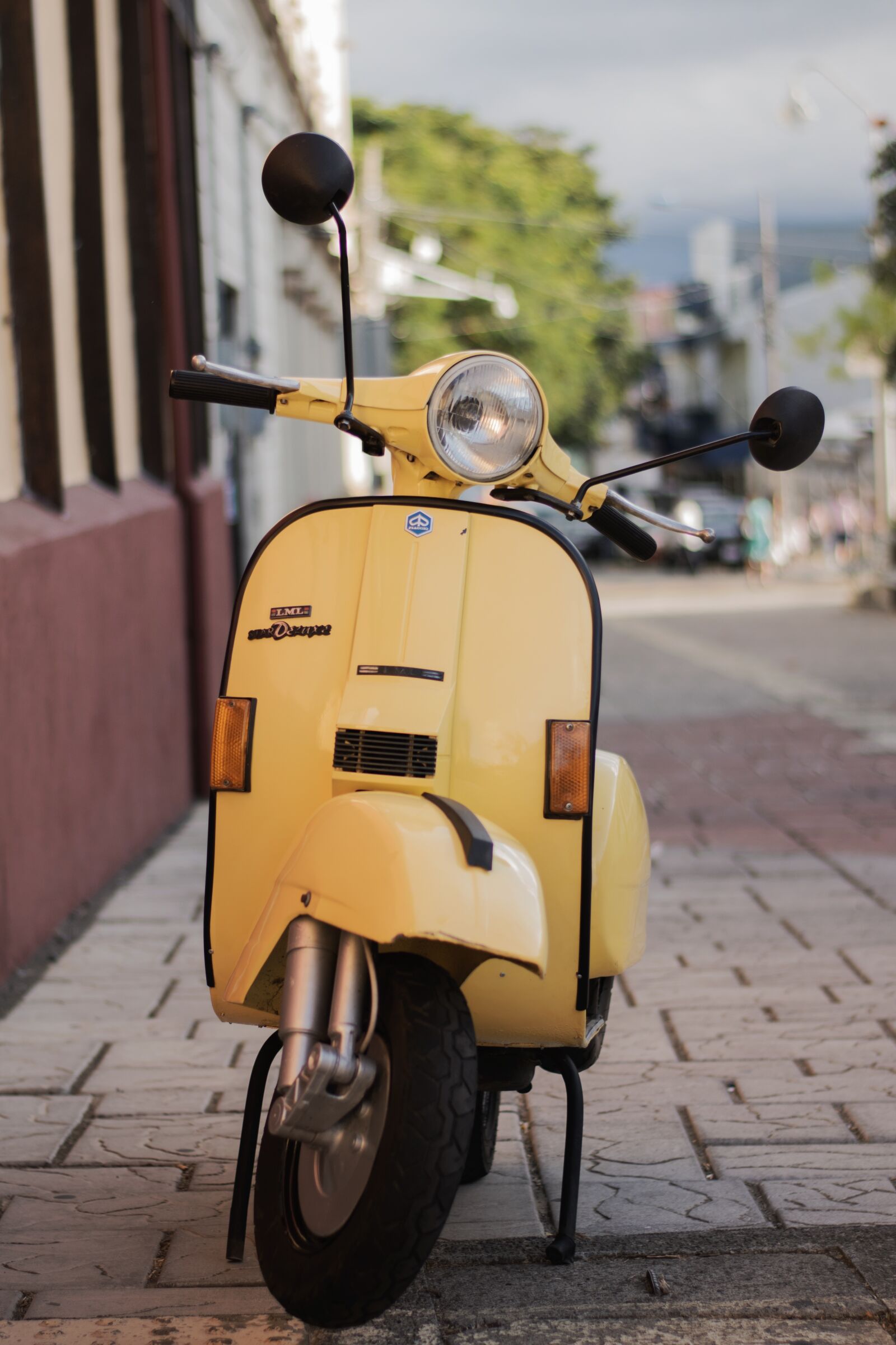 Nikon D5500 sample photo. Scooter, yellow, vehicle photography