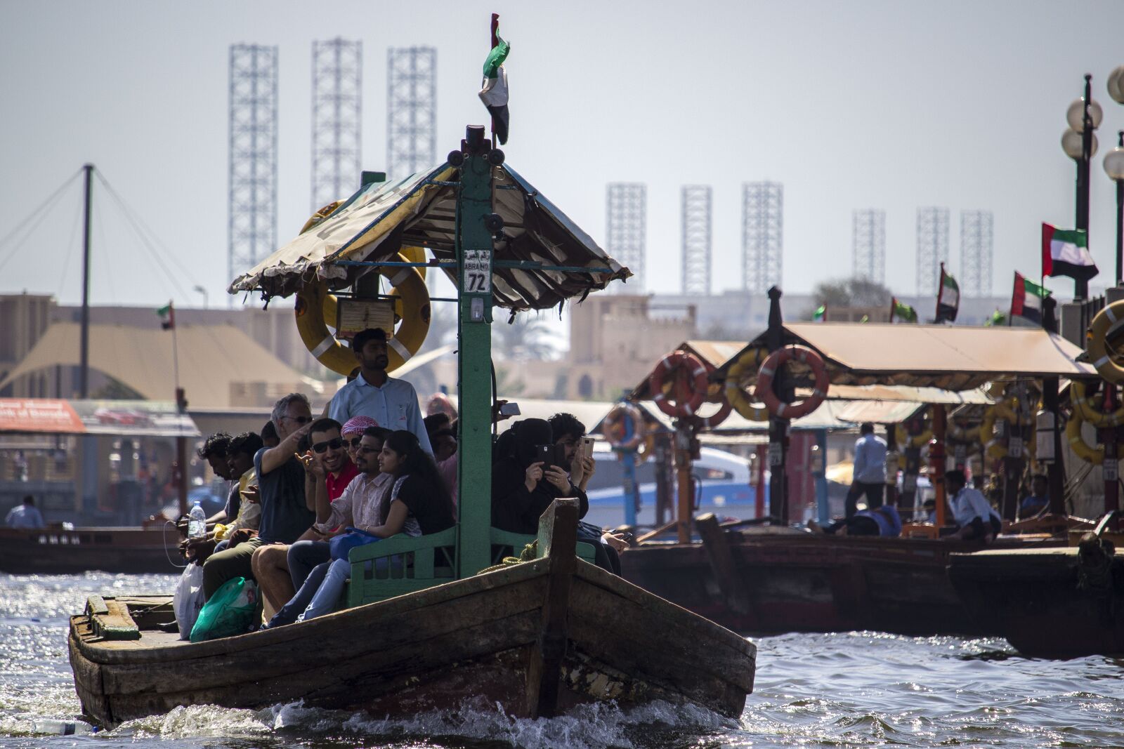 Canon EF-S 55-250mm F4-5.6 IS STM sample photo. Barca, canale, city, dubai photography