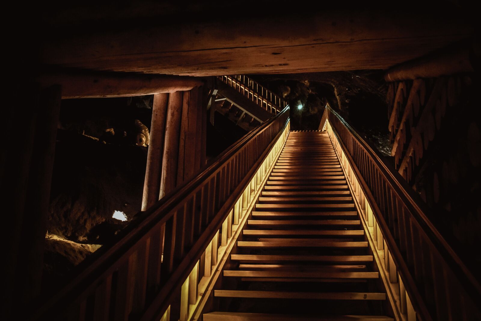 Nikon D3300 sample photo. Wieliczka salt mine, stairs photography