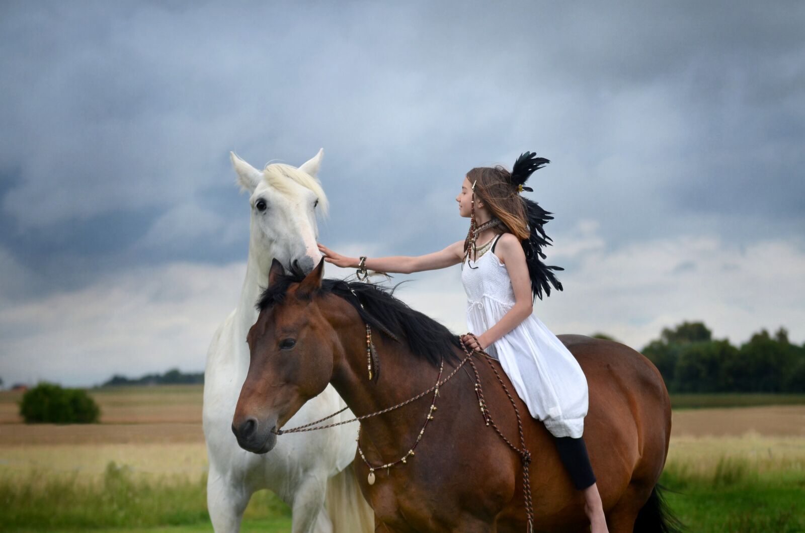 Nikon D5100 sample photo. Horse, girl, nature photography