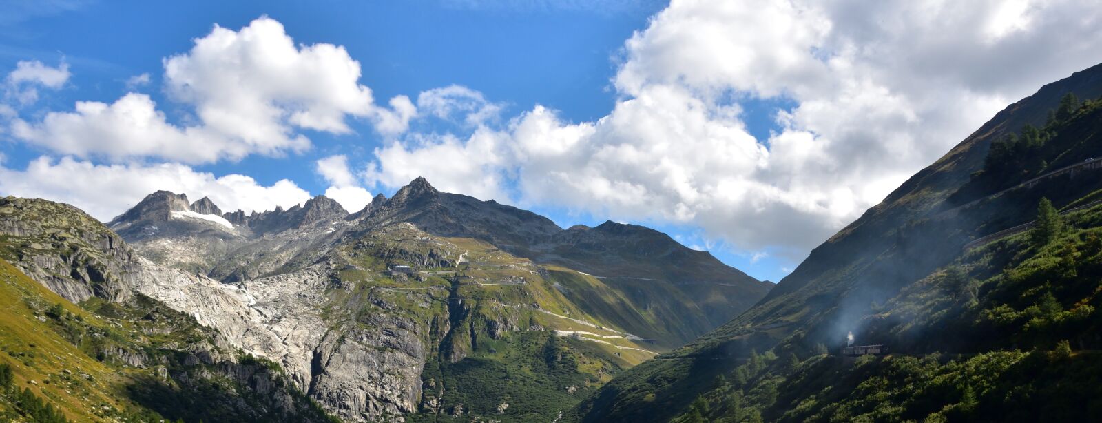 Nikon D5500 sample photo. Furka pass, steam railway photography