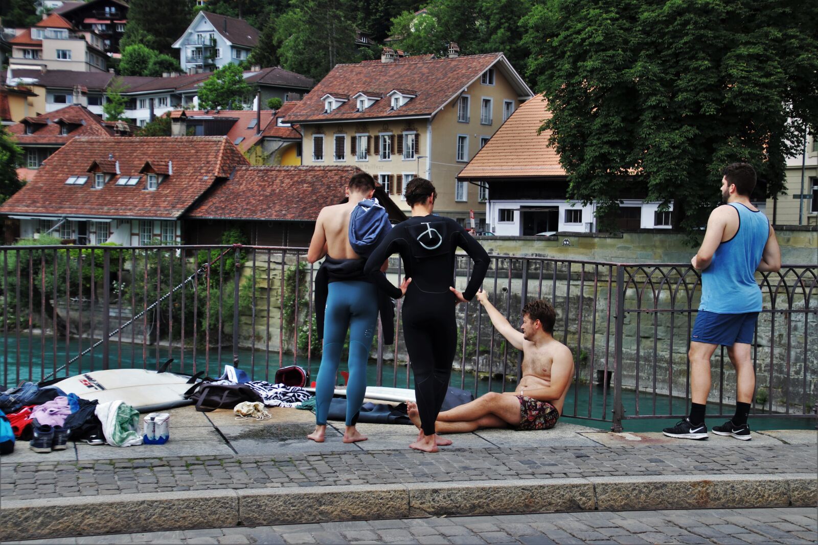 Canon EOS 80D sample photo. Bern, bridge, surf photography
