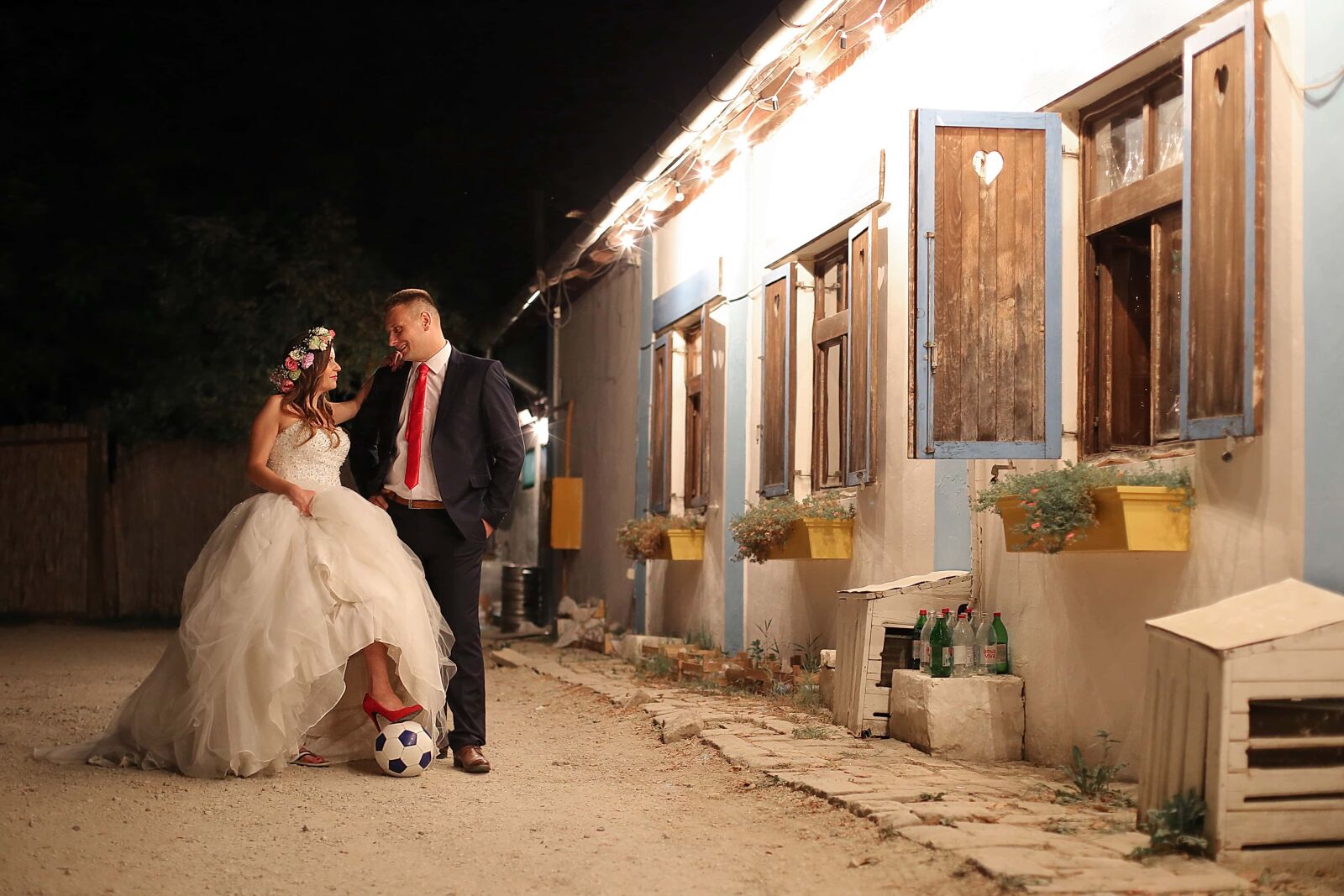 Canon EOS 5D Mark III sample photo. Bride, football player, groom photography