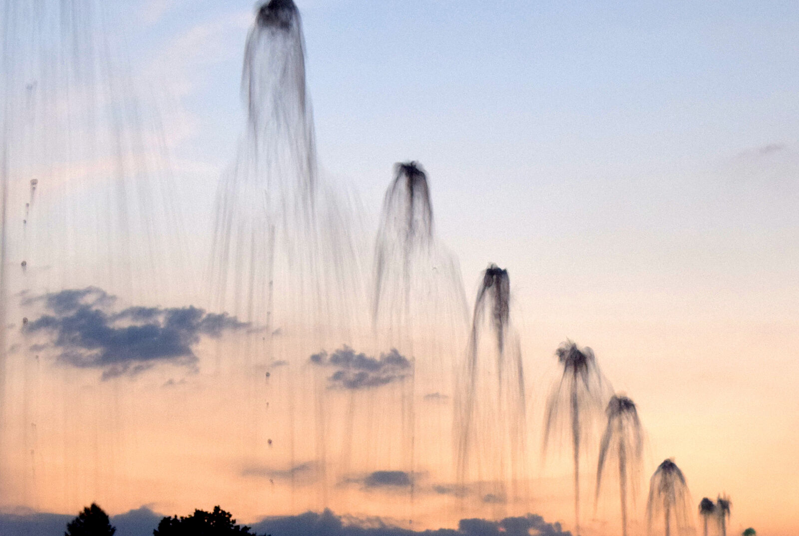 Nikon D3300 sample photo. Evening, sky, fountains, warsaw photography