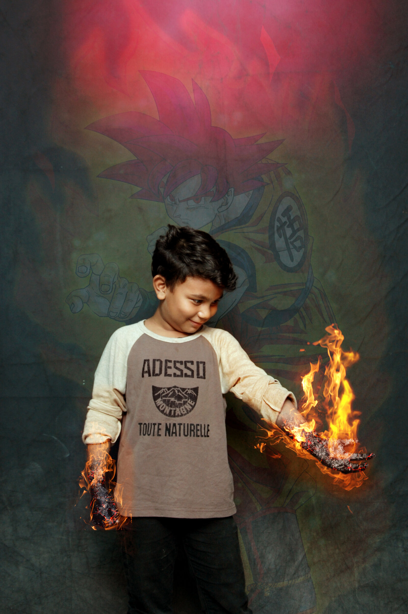 Nikon D40 sample photo. Creative, editing, fire, goku photography