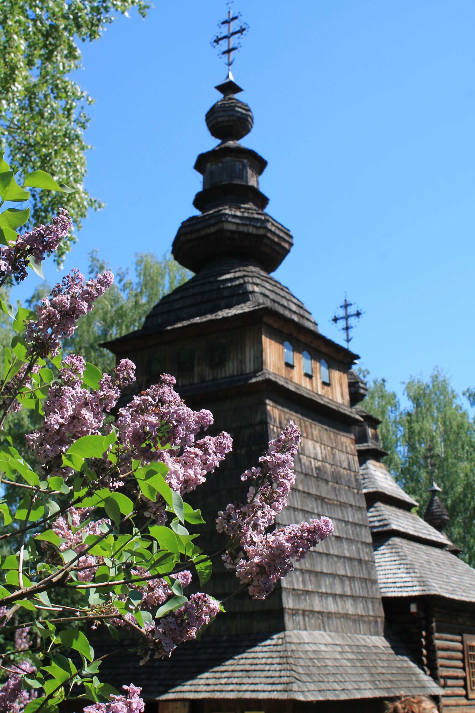 Canon EOS 1100D (EOS Rebel T3 / EOS Kiss X50) sample photo. Lilac, church, sky photography