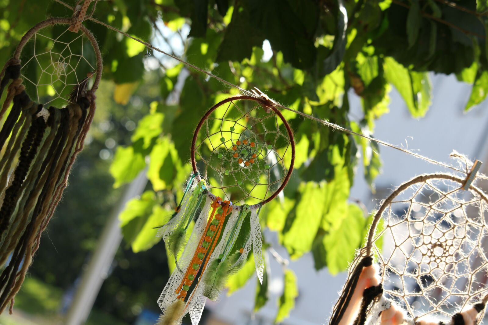 Canon EF-S 55-250mm F4-5.6 IS STM sample photo. Dream catcher, suspended, creative photography