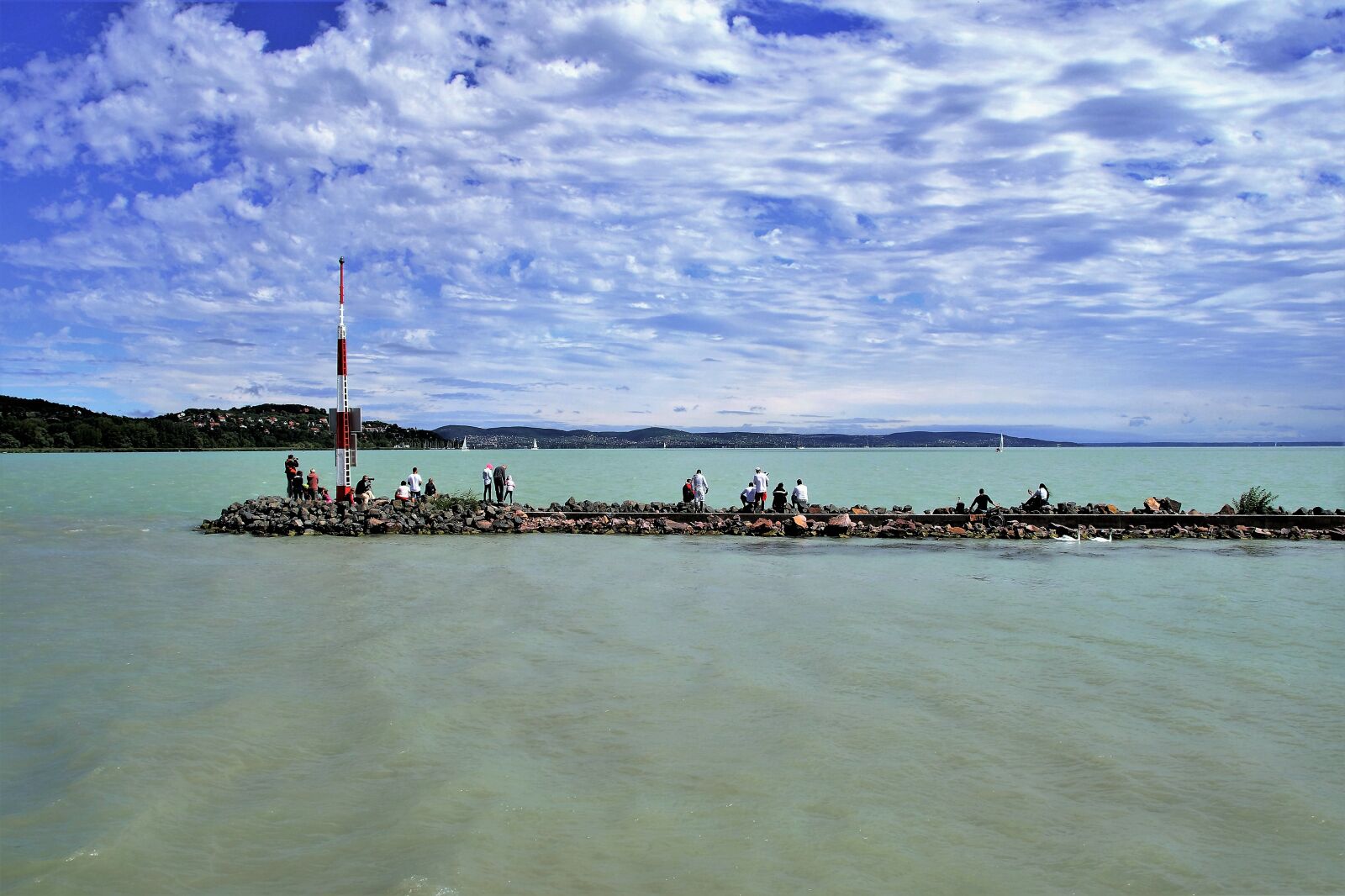 Sony SLT-A58 sample photo. Lake, balaton, windy photography