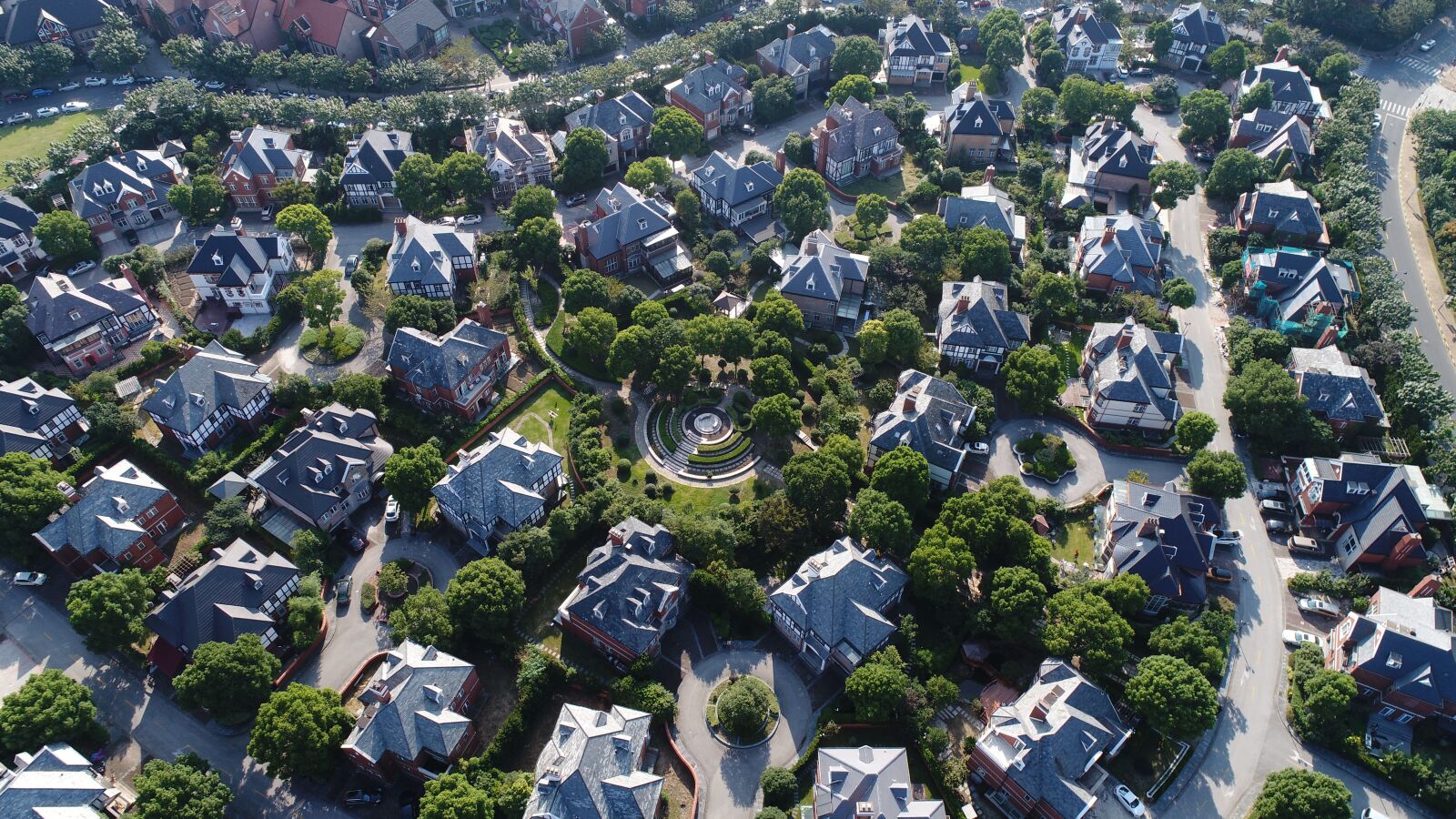 DJI FC6310 sample photo. Aerial, small town photography