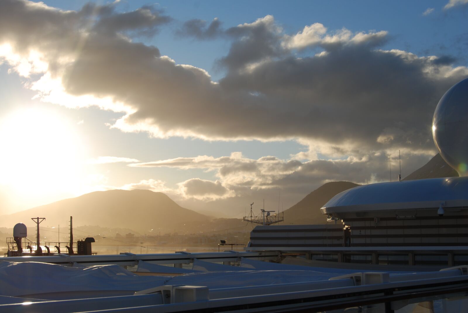 Nikon D80 sample photo. Ship, mountains, sea photography