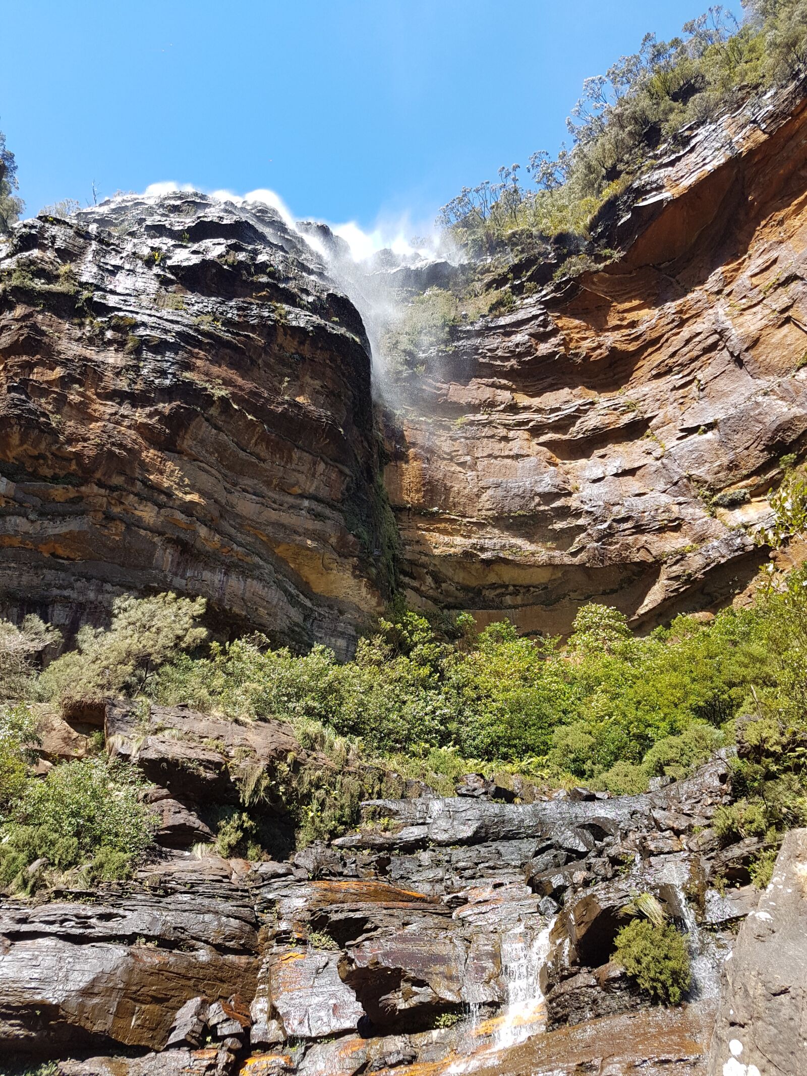 Samsung Galaxy S7 sample photo. Waterfall, cliff, sandstone photography