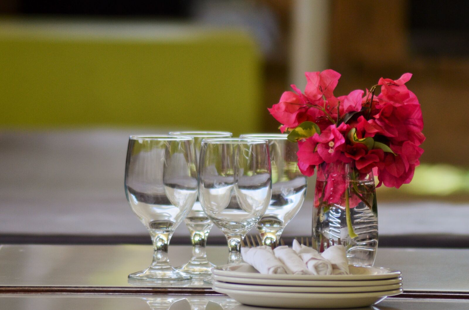 Nikon D5100 sample photo. Dishes, glasses, table photography
