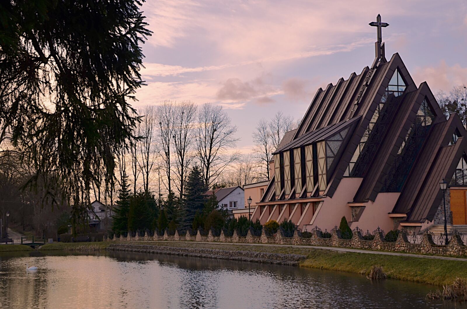 Nikon D5100 sample photo. Leżno, church, architecture photography