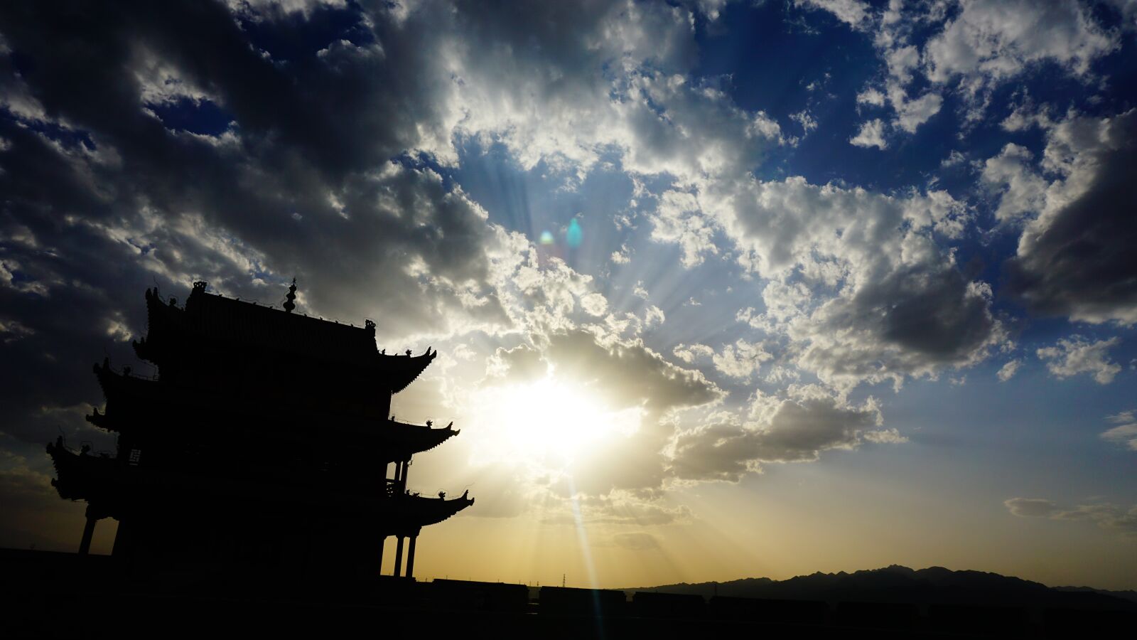 Sony a6000 sample photo. Sunset, the great wall photography