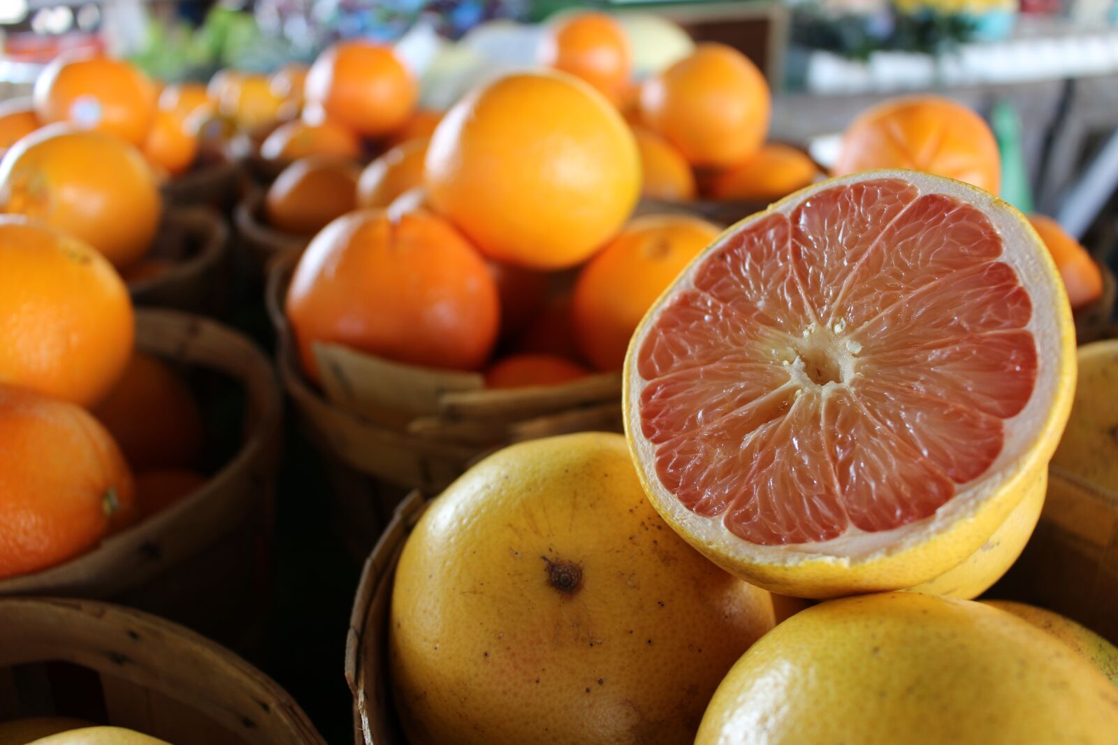 Canon EOS 100D (EOS Rebel SL1 / EOS Kiss X7) sample photo. Citrus, farmers market, fresh photography