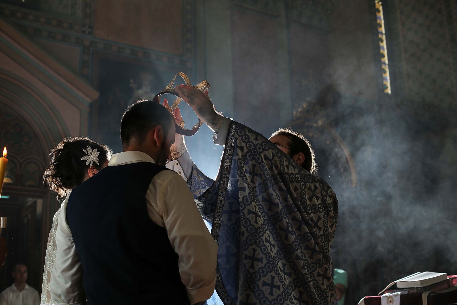 Canon EOS 5D Mark III sample photo. Baptism, coronation, priest, people photography
