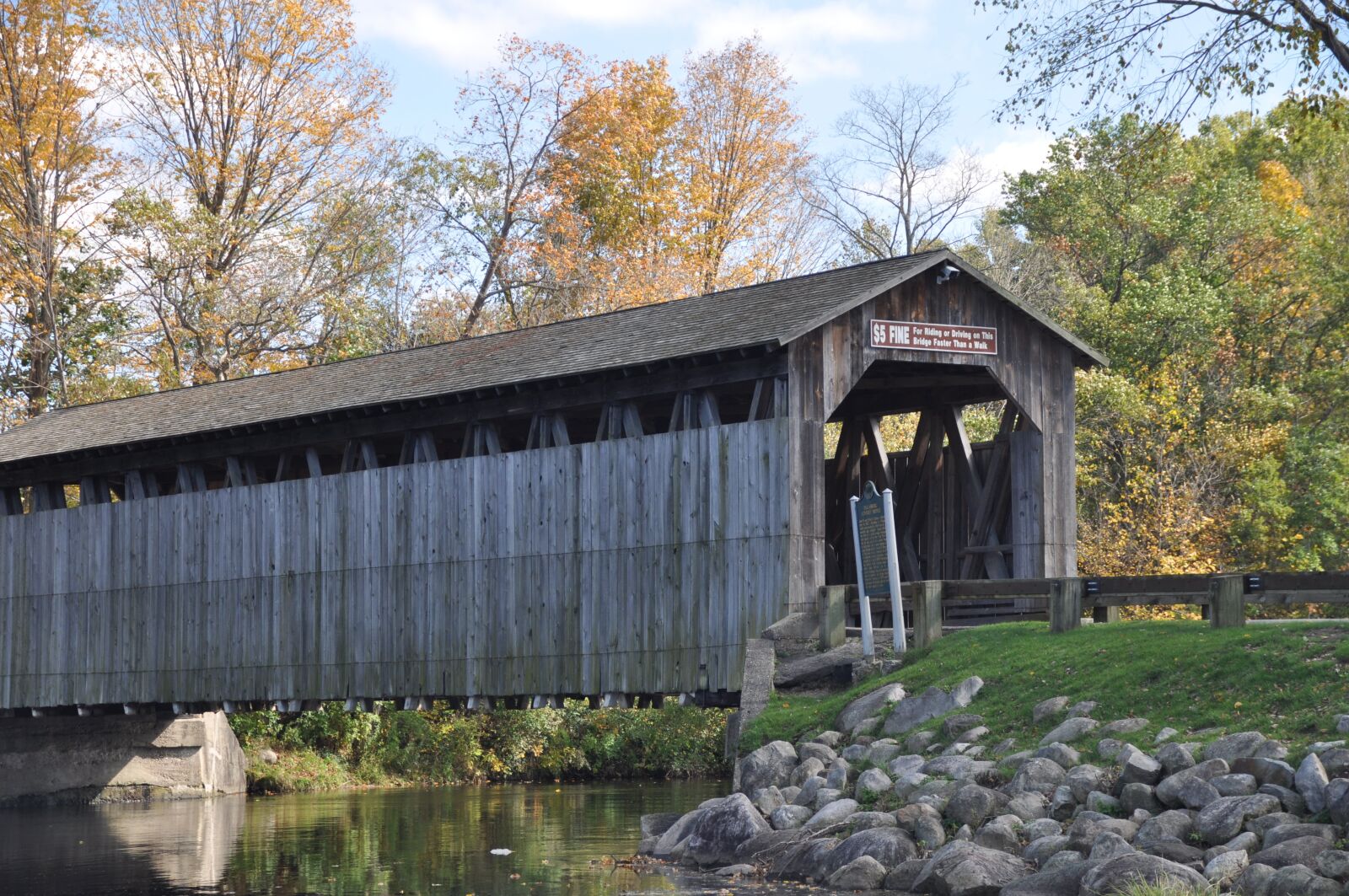Nikon D5000 sample photo. Covered bridge, river, water photography