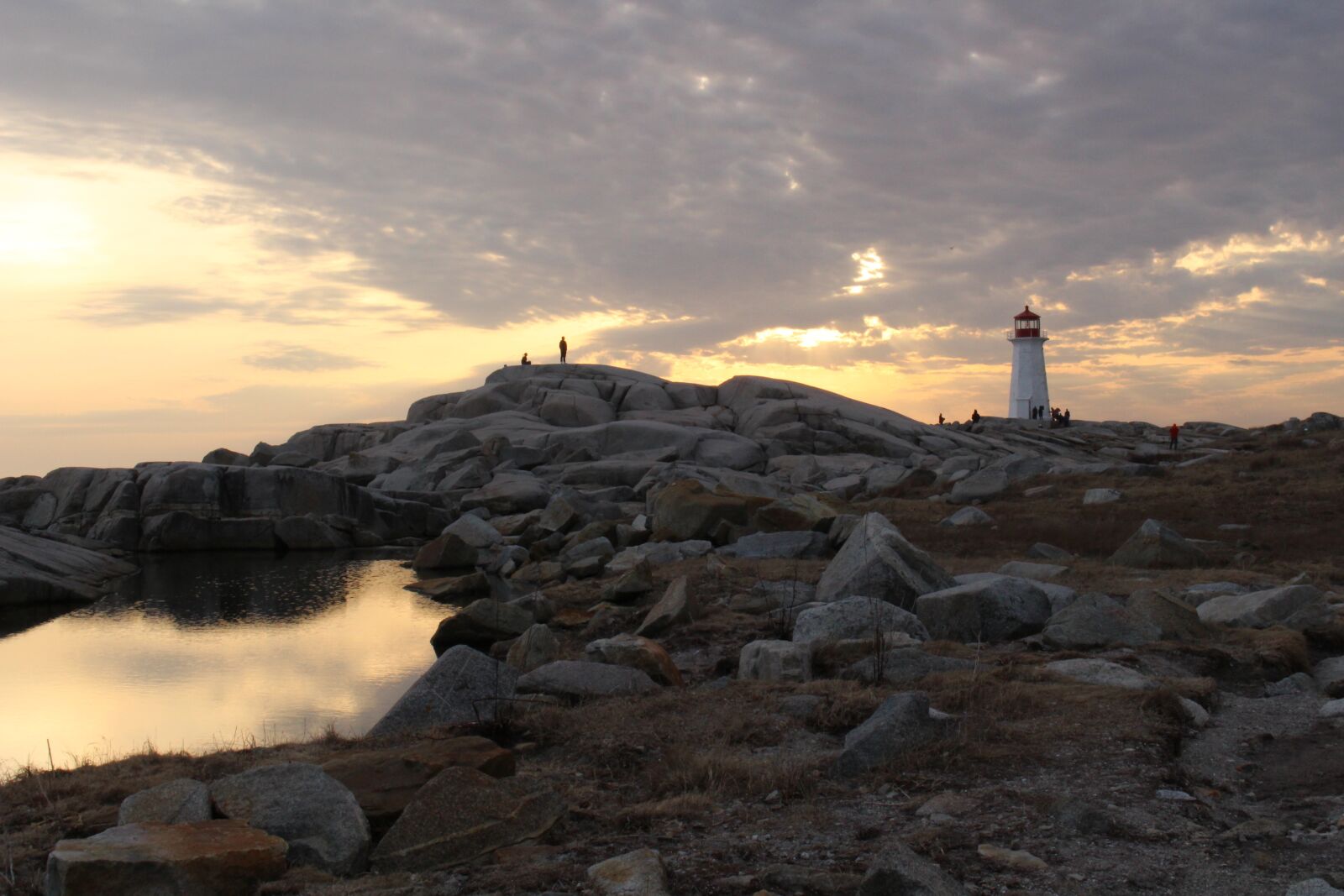 Canon EOS 100D (EOS Rebel SL1 / EOS Kiss X7) + Canon EF-S 18-55mm F3.5-5.6 IS STM sample photo. Lighthouse, sunset, nova scotia photography