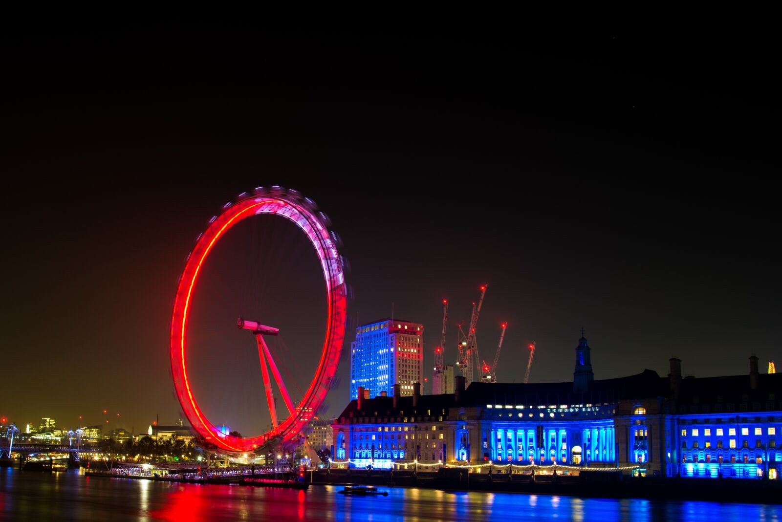 Nikon D600 sample photo. London eye, night, city photography