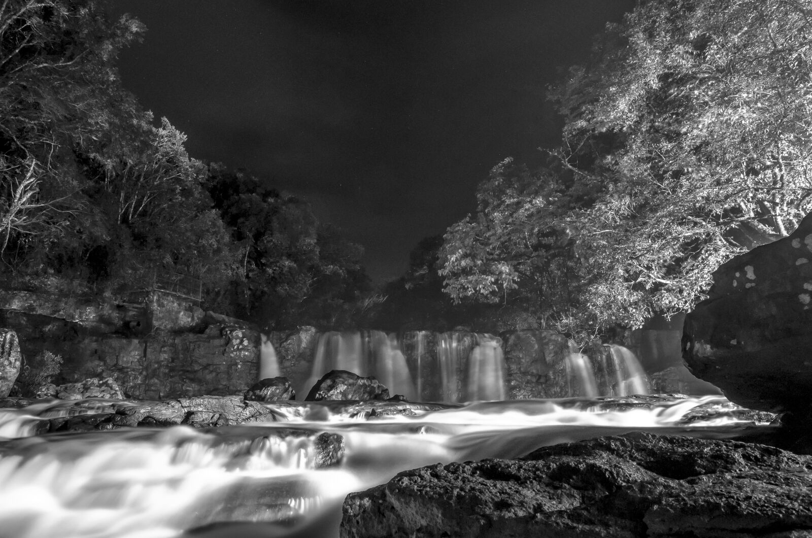 Nikon D5100 sample photo. Greyscale, photo, of, waterfall photography