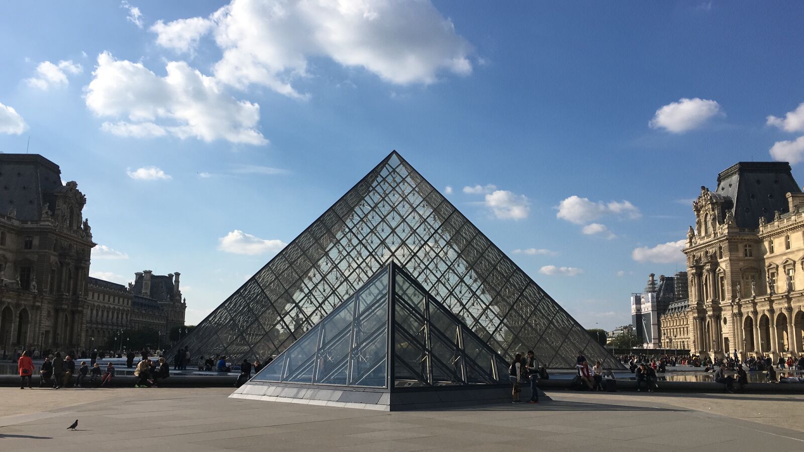 Apple iPhone 6s sample photo. Pyramids, museum, louvre photography