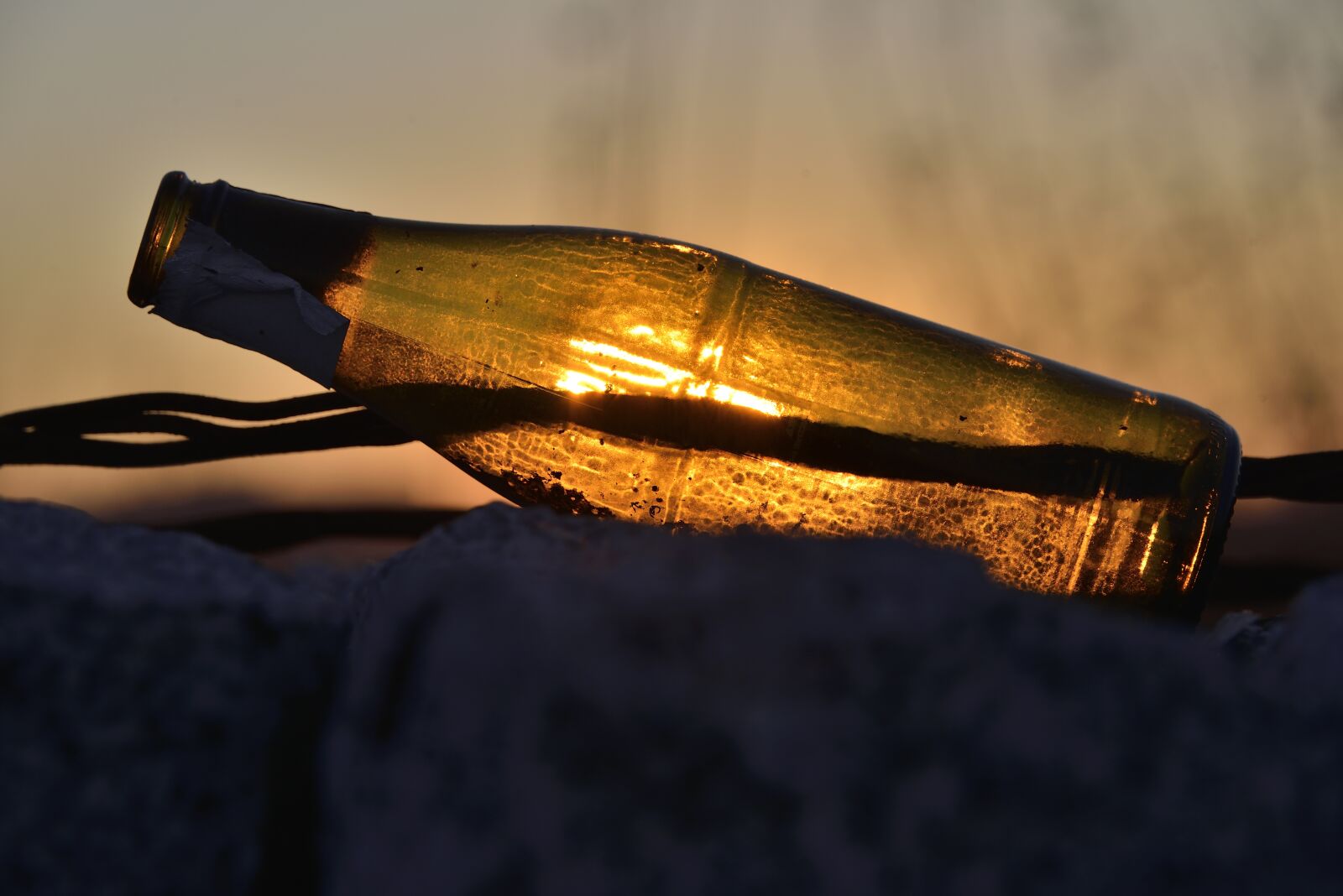 Nikon D800 sample photo. Sunset, bottle, sky photography
