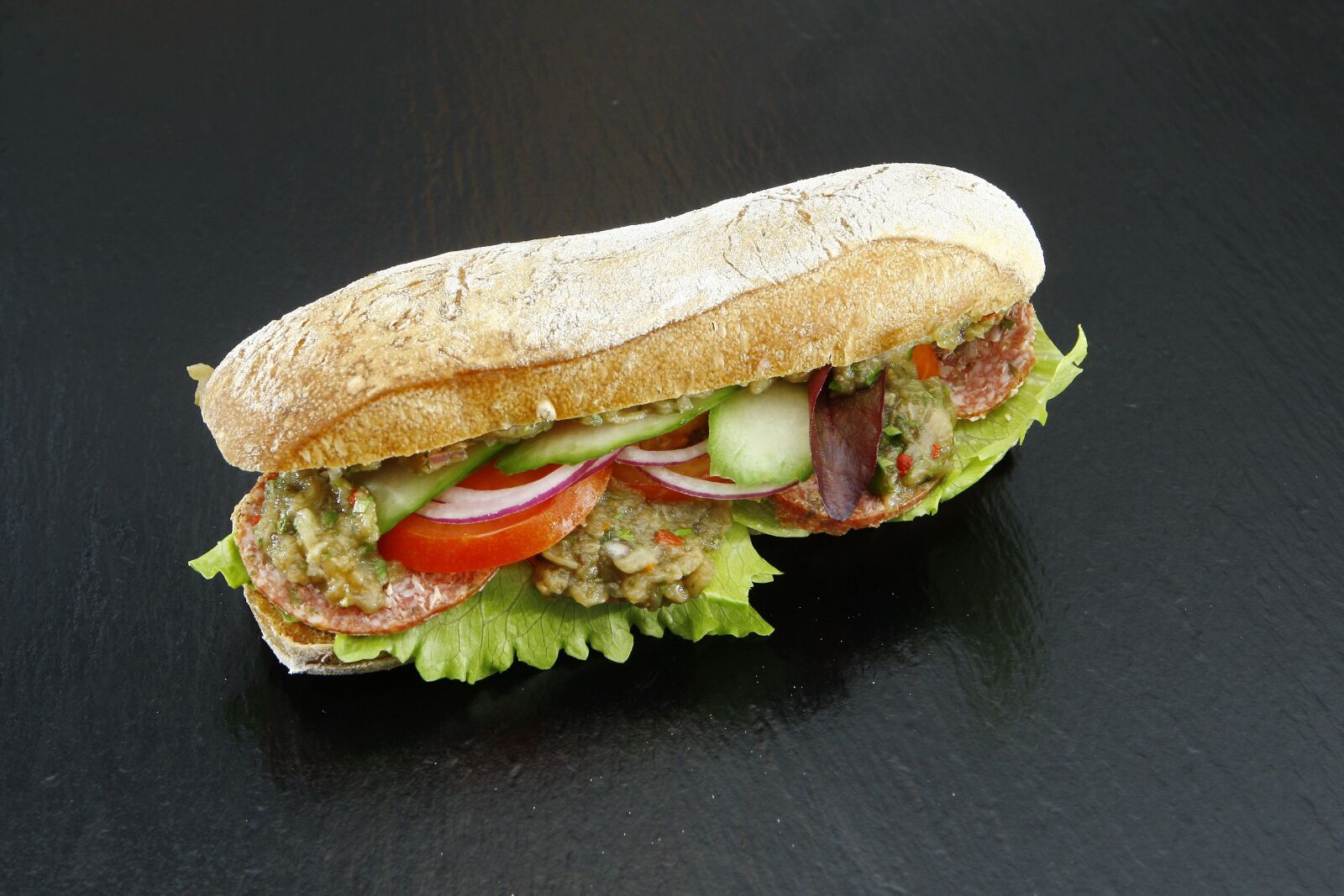 Canon EOS-1D Mark III sample photo. Sandwich, sausage, salami photography