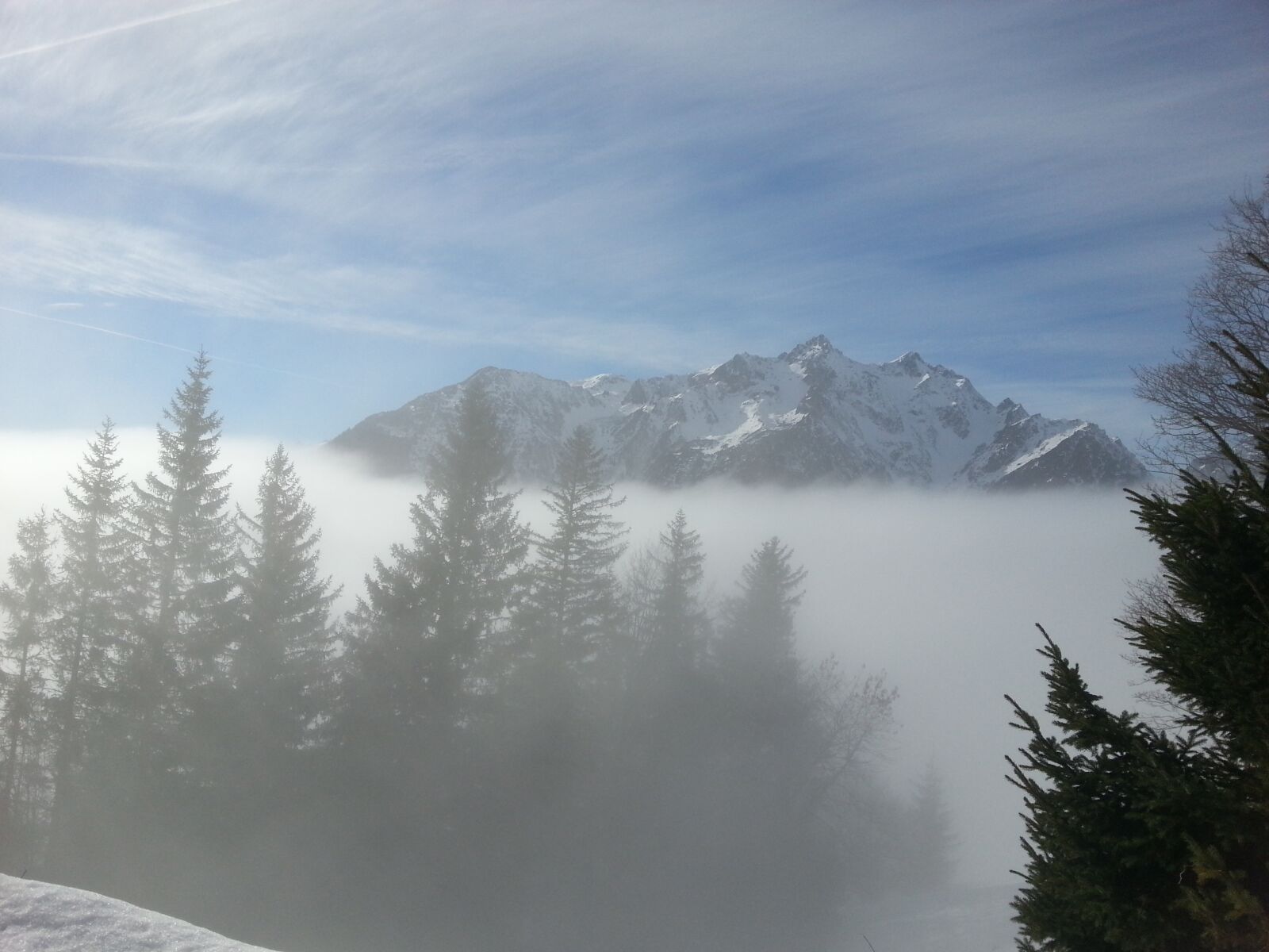 Samsung Galaxy S3 sample photo. Fog, mountains, forest photography