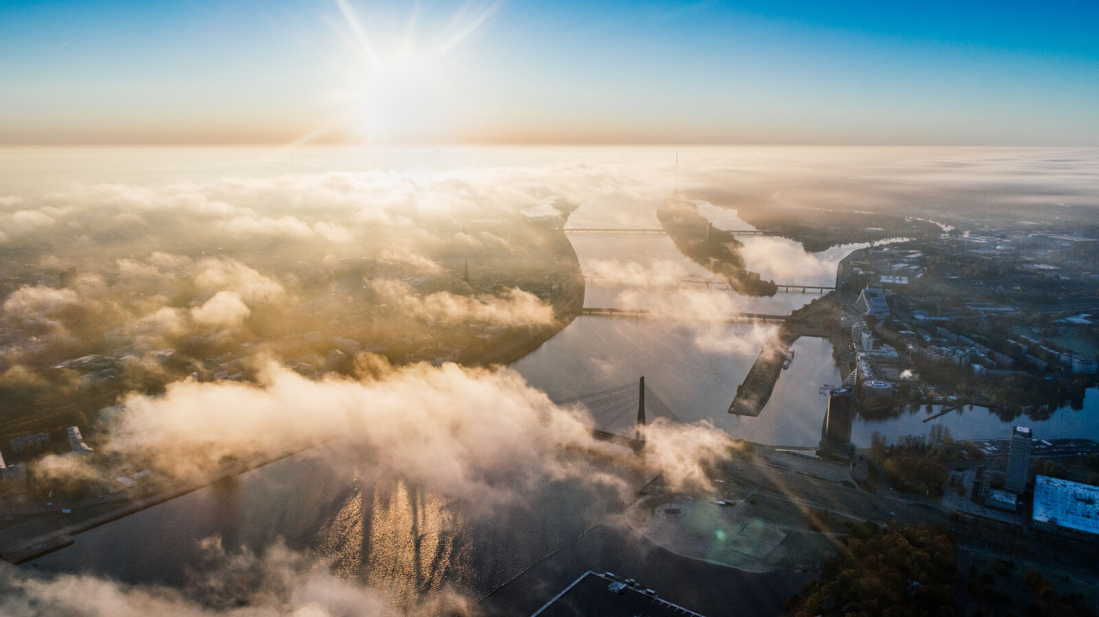 DJI FC6310 sample photo. White, clouds, through, the photography