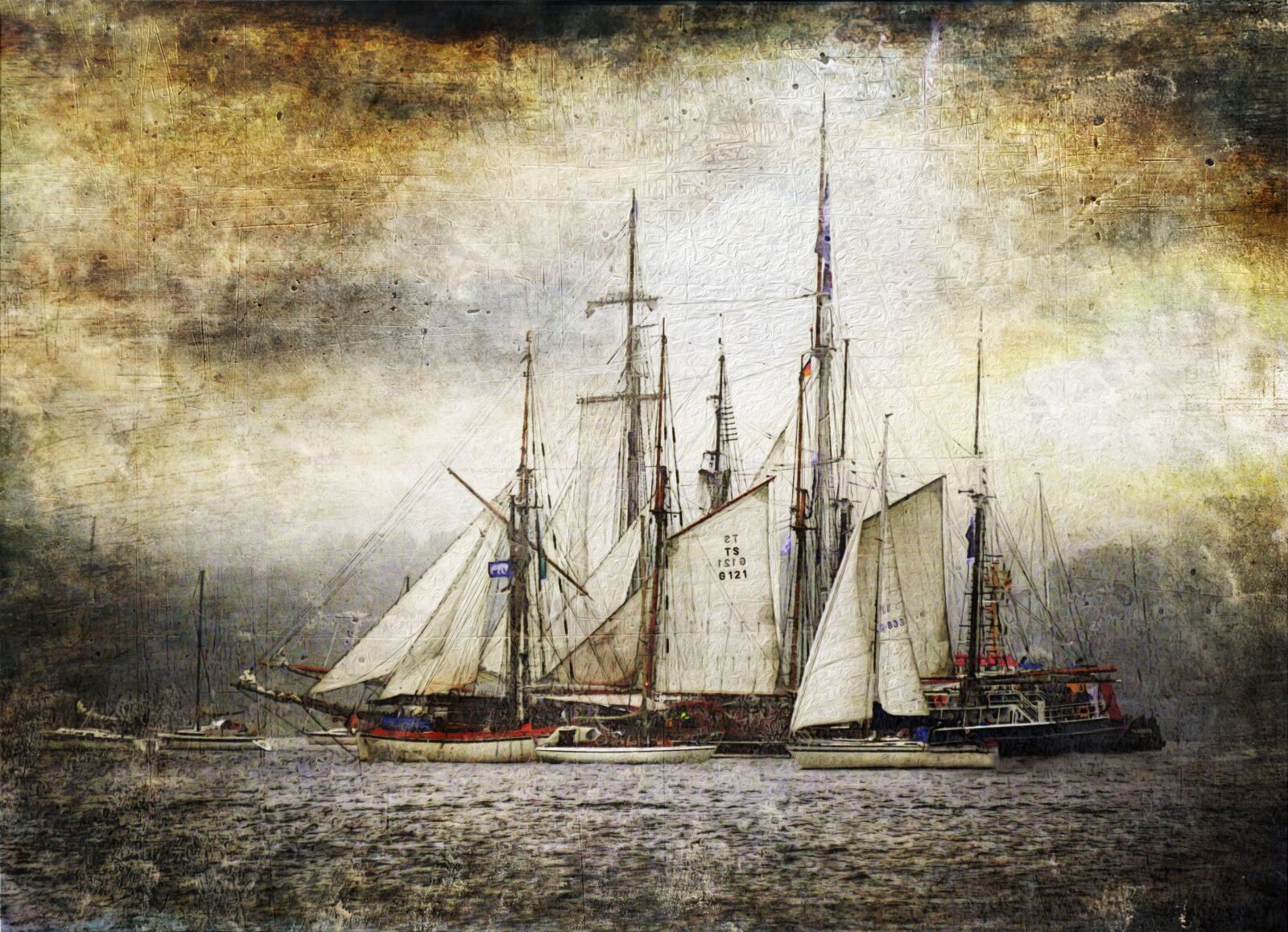 Panasonic Lumix DMC-GH3 sample photo. Art, parchment, tall ship photography