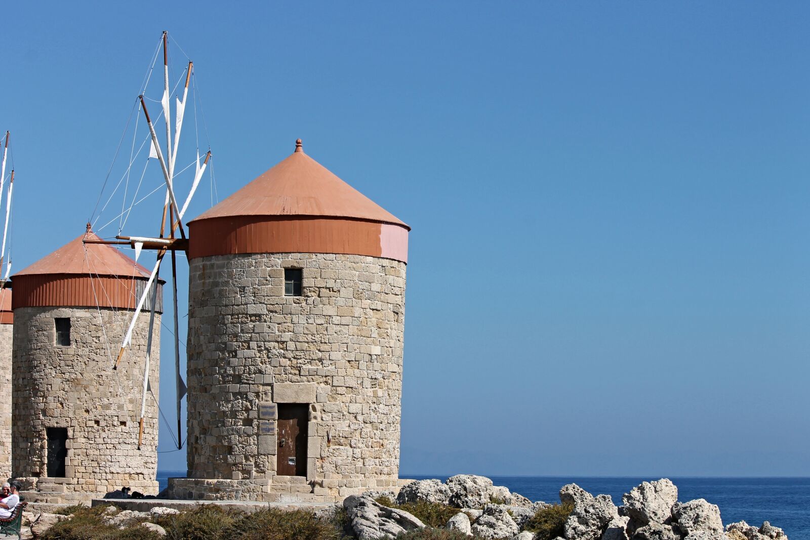 Canon EOS 1100D (EOS Rebel T3 / EOS Kiss X50) sample photo. Windmills, landmark, rhodes photography