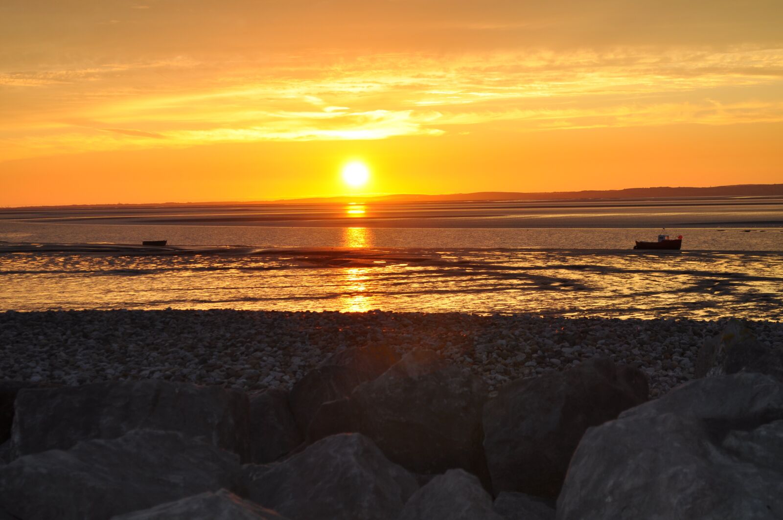 Nikon D5000 sample photo. Sunset, morecambe bay, setting photography