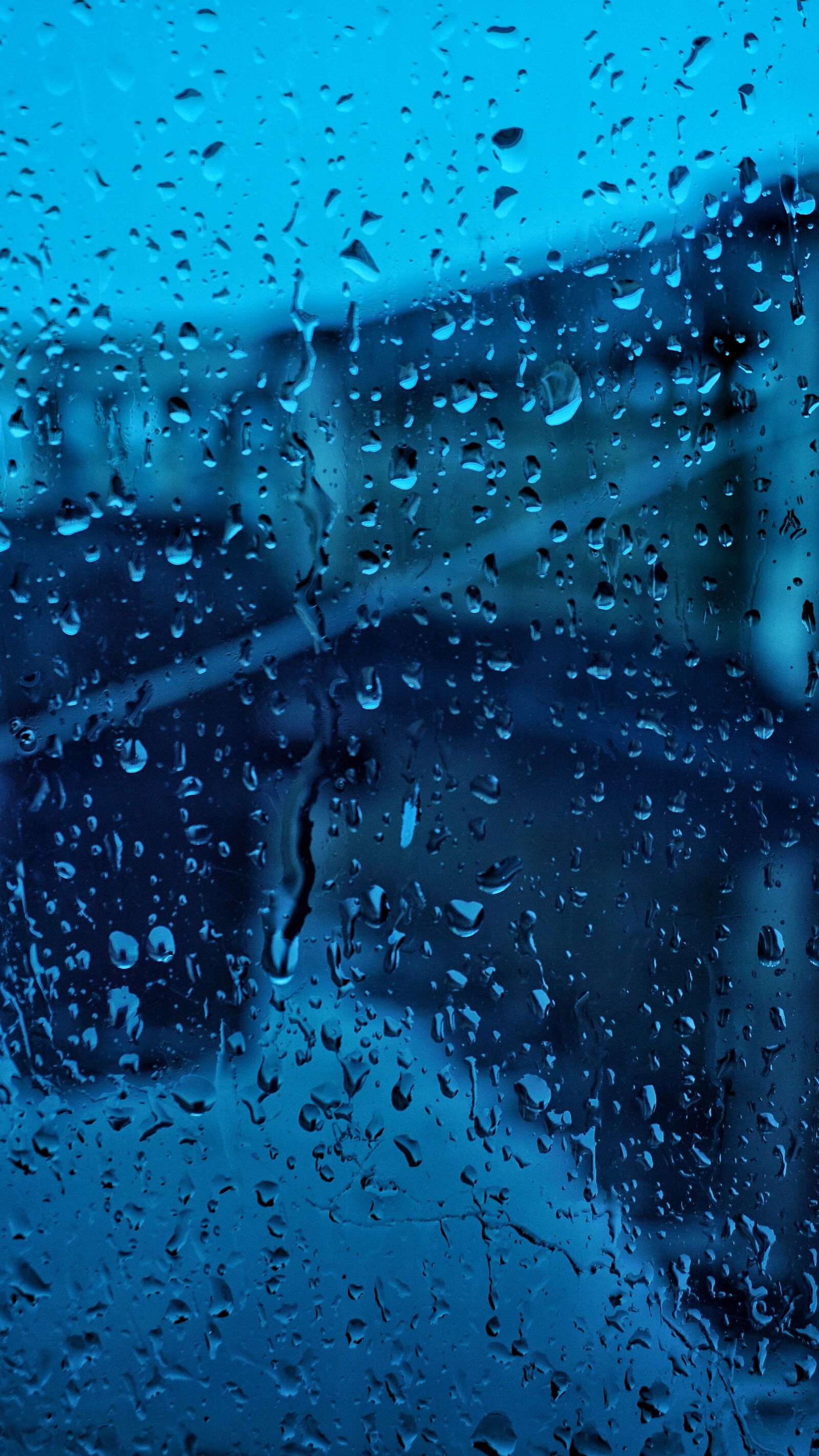Sony a6300 sample photo. Glass door, blue, droplets photography