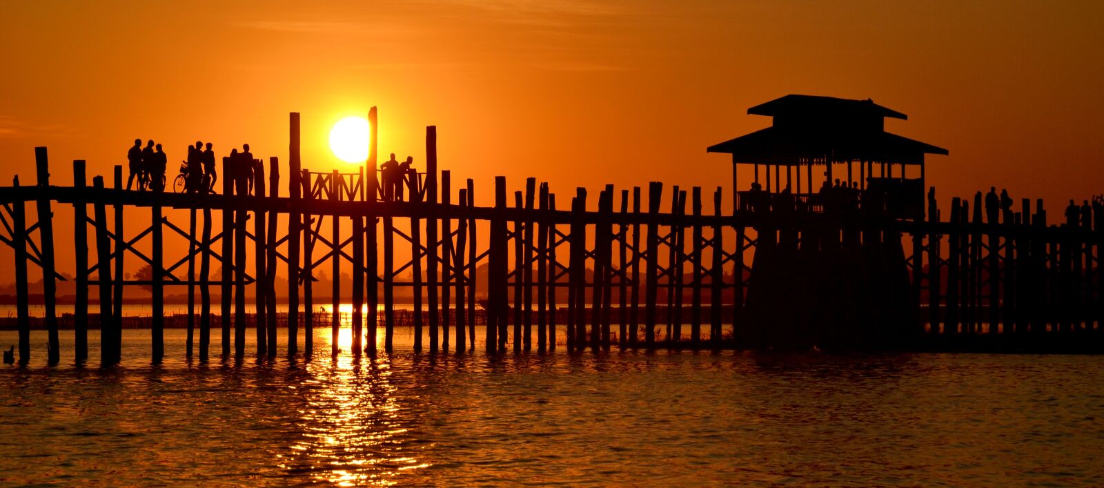 Nikon D3100 sample photo. U-bein bridge, mandalay, myanmar photography