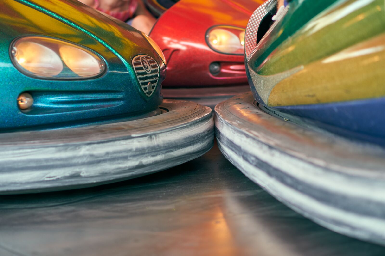 Sony E 50mm F1.8 OSS sample photo. Bumper cars, box car photography