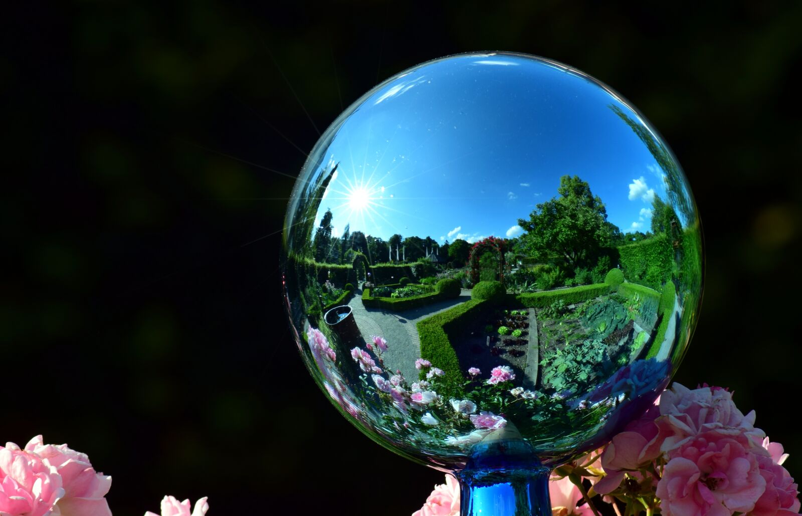 Nikon D3300 sample photo. Garden globe, mirroring, garden photography
