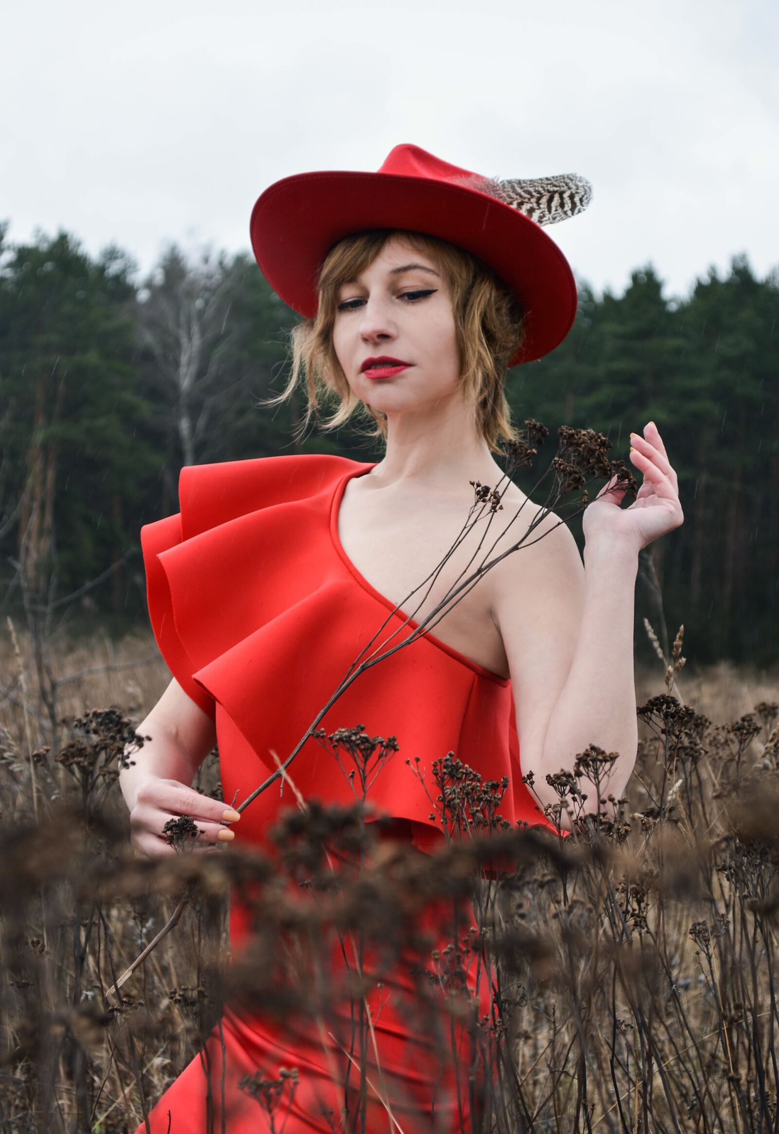 Nikon D3200 sample photo. Red dress, girl, woman photography