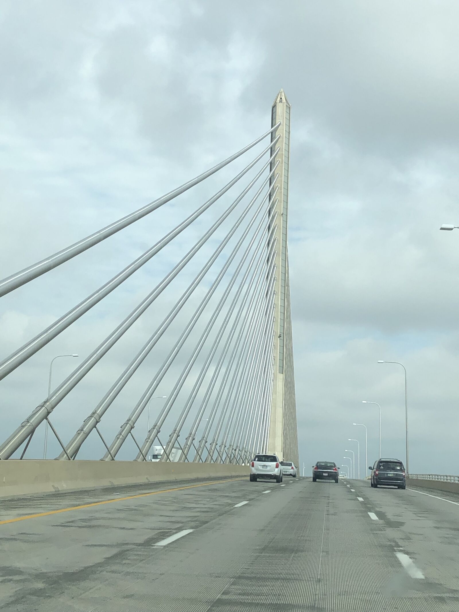 iPhone 8 Plus back dual camera 3.99mm f/1.8 sample photo. Driving over a bridge photography
