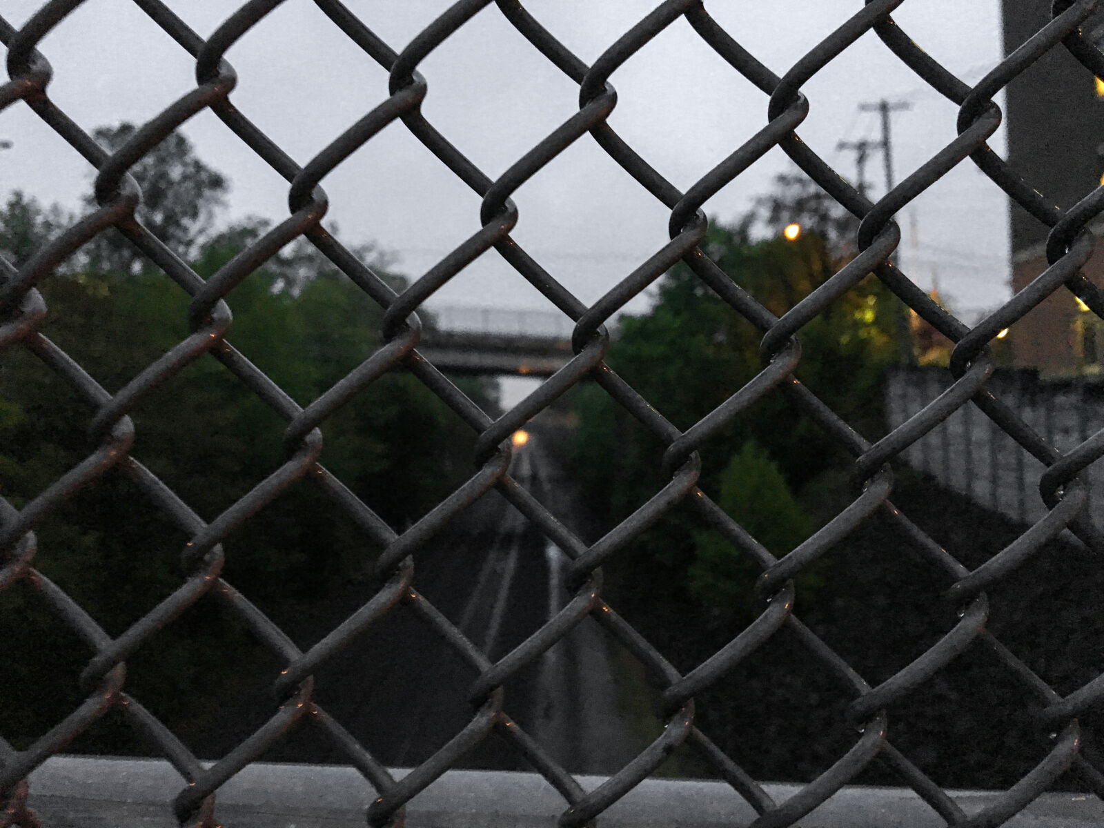 Apple iPhone 6s sample photo. Fence, focus, fog, rain photography