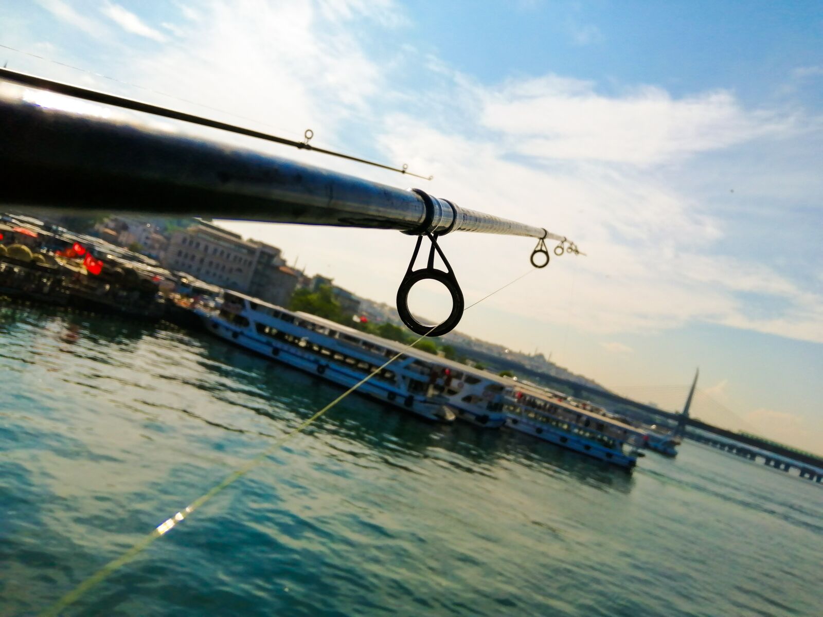 HUAWEI P SMART 2019 sample photo. Fishing, fishing rod, water photography