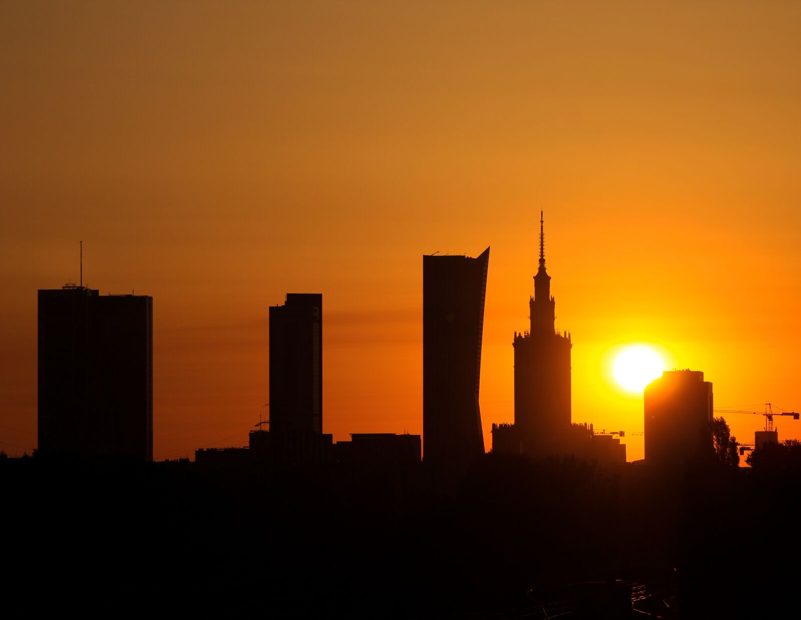 Canon EF75-300mm f/4-5.6 sample photo. Warsaw, sunrise, the sun photography