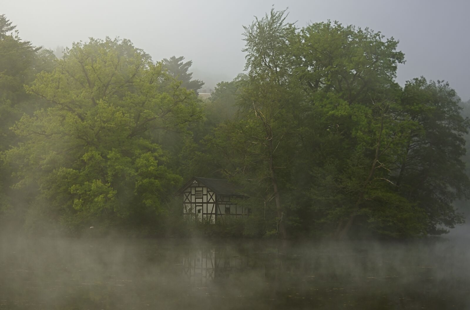 Nikon D5200 sample photo. Lake, sunrise, fog photography