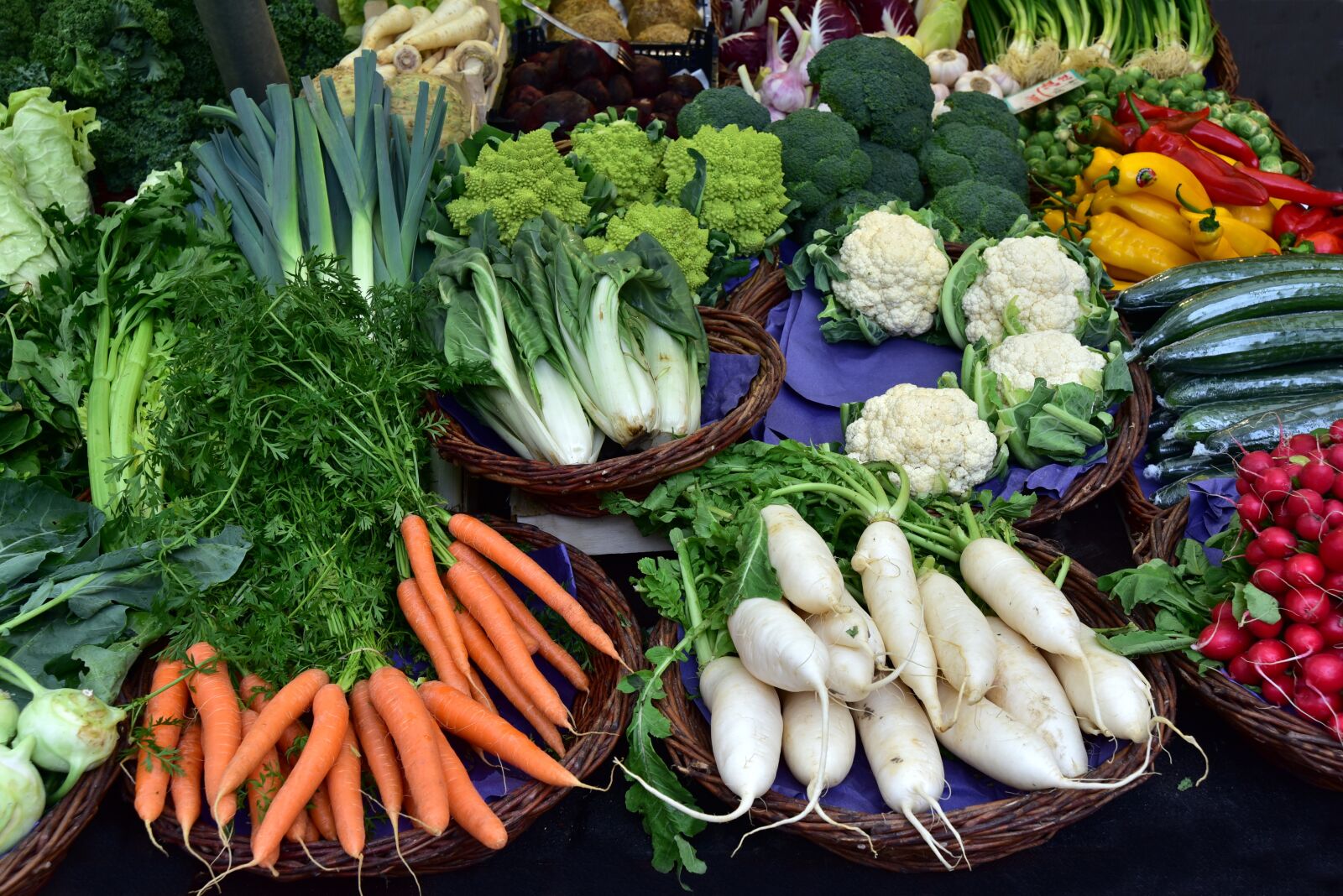 Nikon D750 sample photo. Market, vegetables, market stall photography