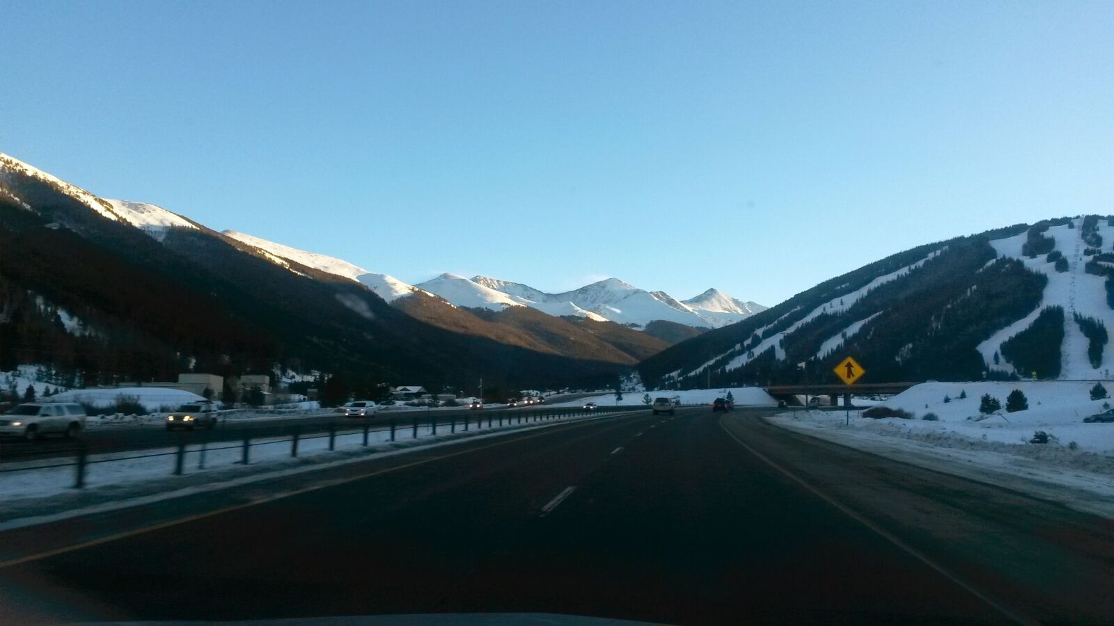 Samsung Galaxy S4 Mini sample photo. Highway, mountains, snow photography