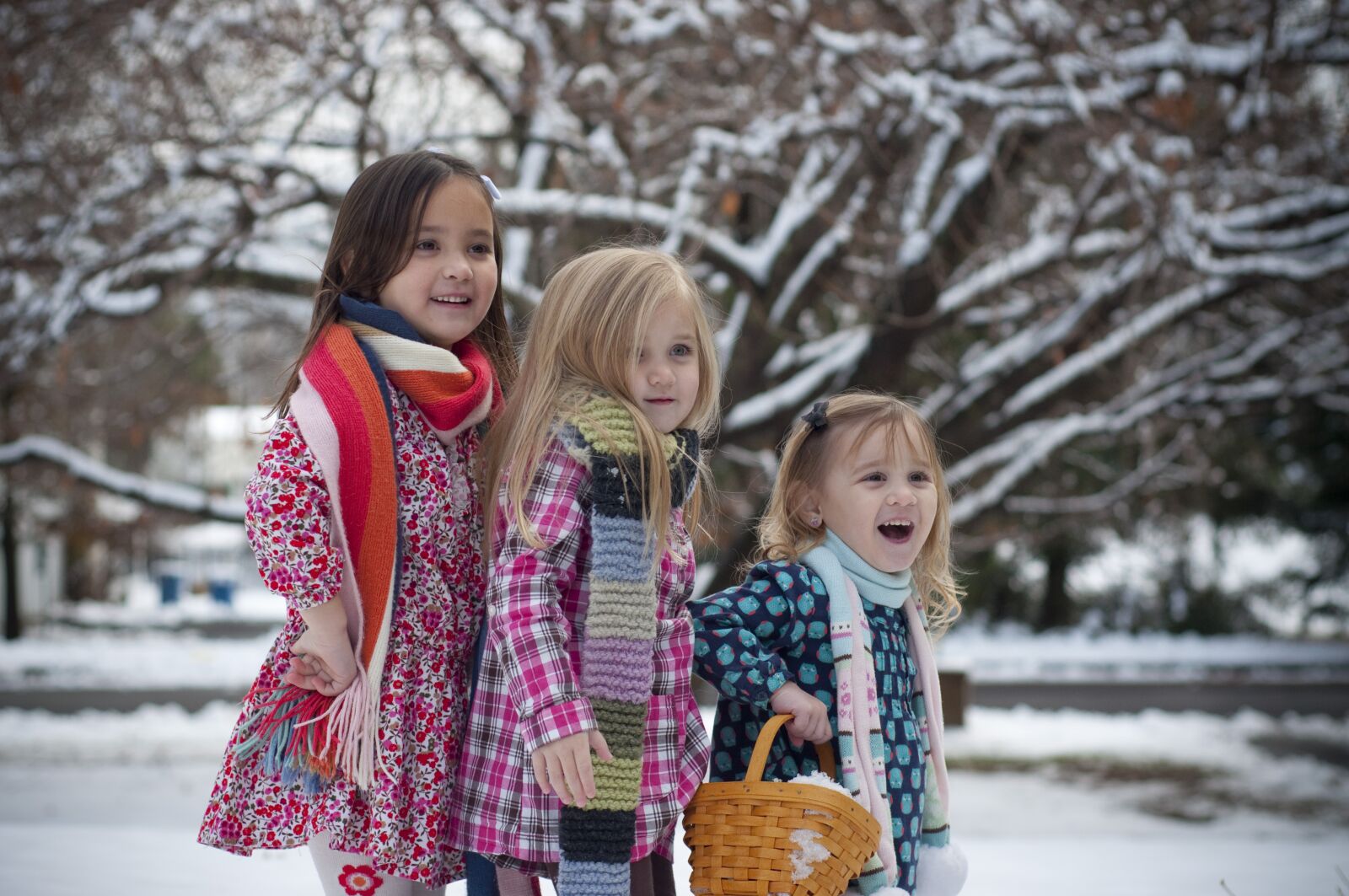 Nikon D90 sample photo. Sisters, winter, snow photography