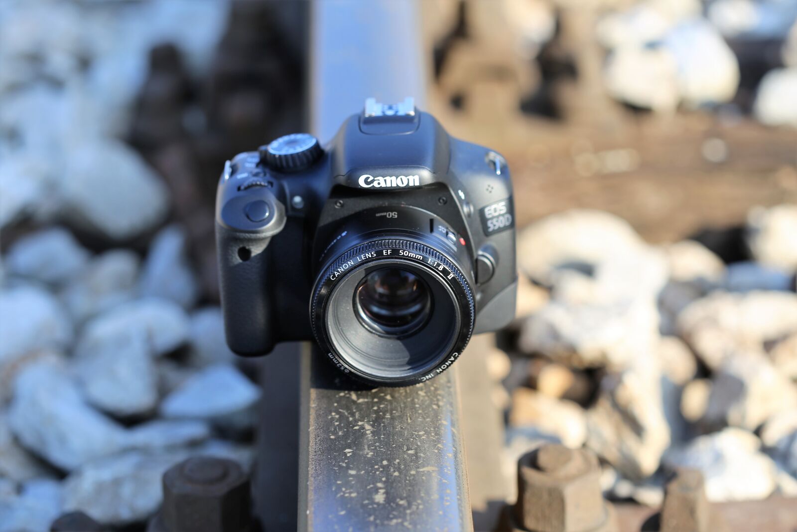 Canon EOS 6D + Canon EF 100mm F2.8 Macro USM sample photo. Camera on railway, photo photography