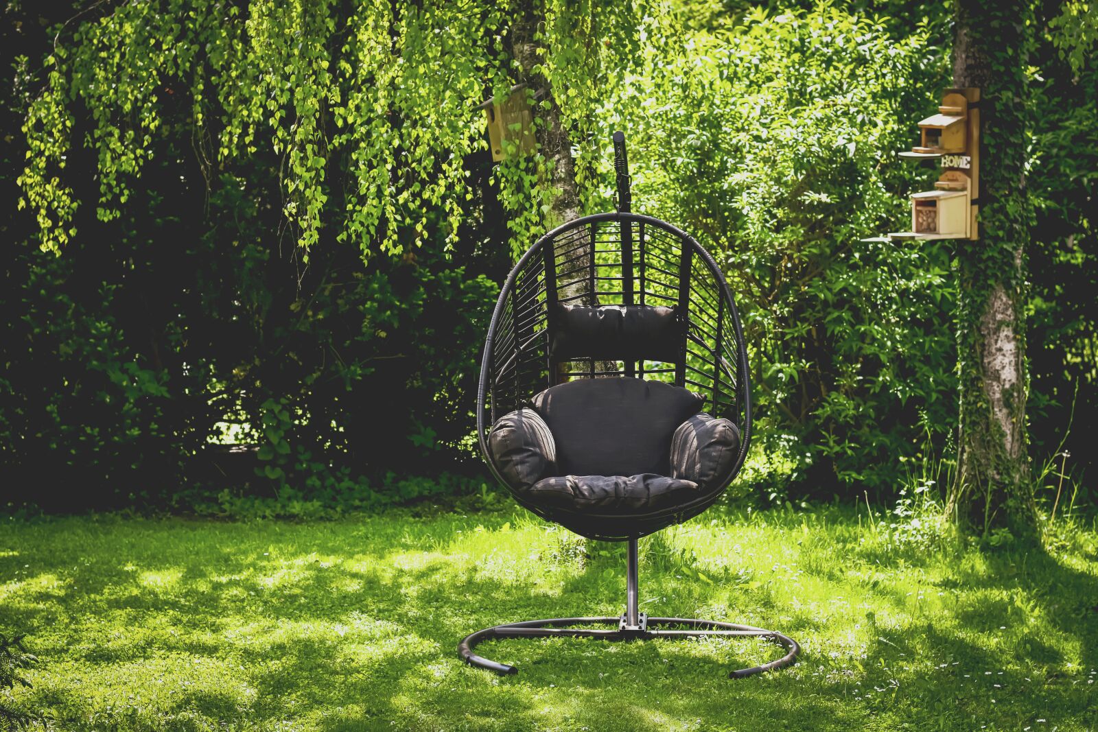 Nikon D7200 sample photo. Hanging chair, garden, idyllic photography