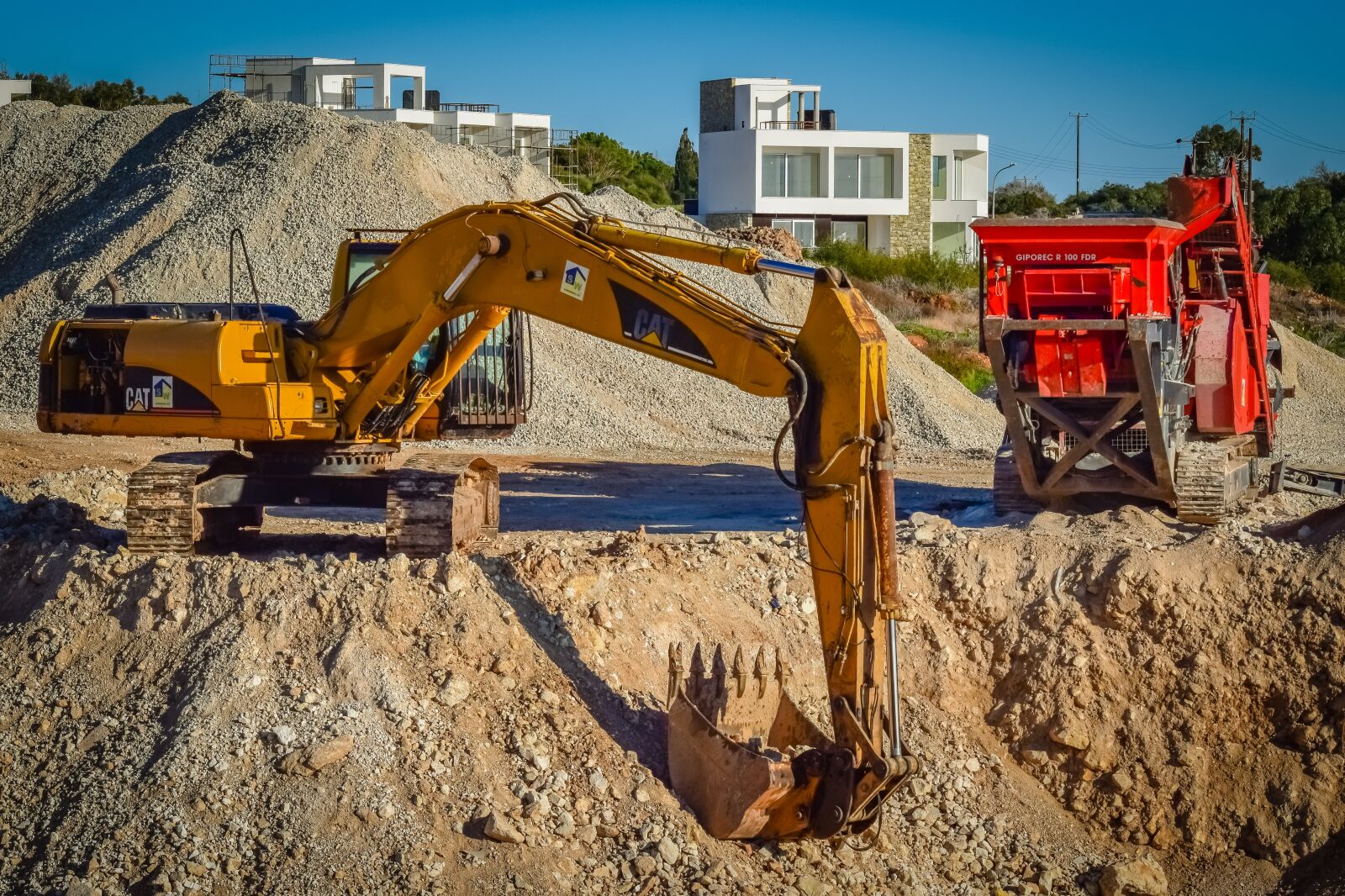Nikon D3300 sample photo. Digger, crusher, heavy machine photography